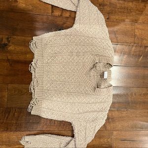 Brand new never worn light brown knit long sleeve, size small